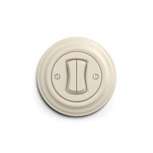 lap - Întrerupător retro în serie cu ramă nr. 5, bej imagine