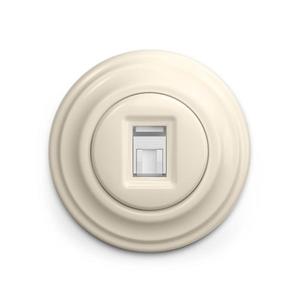 lap - priză de date retro cu ramă, bej imagine