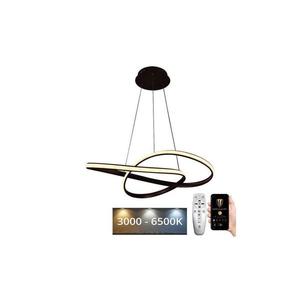 Lustră LED dimabilă pe cablu Brilagi COSMOWAVE LED/70W/230V 3000-6500K maro + telecomandă imagine