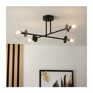 Brilagi - Lustru aplicat MALIVA 4xE14/15W/230V negru/transparent imagine