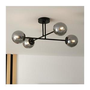 Brilagi - Lustru aplicat MALIVA 4xE14/15W/230V negru/fumuriu imagine