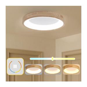 Brilagi - Plafonieră LED FALCON WOOD MODERN, 40W, 230V, Ø 60 cm, cu finisaj lemn imagine