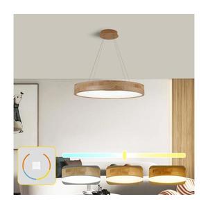 Brilagi - Lustră LED suspendată pe cablu FALCON WOOD, LED/40W/230V, 3000/4000/6000K, 60 cm, lemn imagine