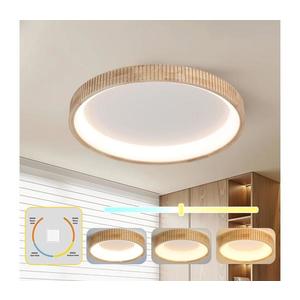 Brilagi - Plafonieră LED FALCON WOOD MODERN, 60 W, 230 V, Ø 80 cm, lemn imagine