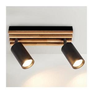 Brilagi - Lampă spot SELE WOOD 2xGU10/30W/230V negru/lemn imagine