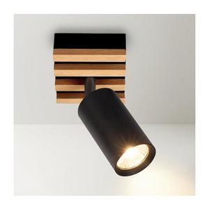 Spot SELE WOOD 1xGU10/30W/230V negru/lemn - Brilagi imagine