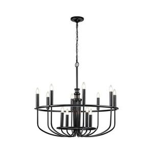 Kichler KL-CAPITOL-HILL12-BLK-Candelabru pe lanț CAPITOL HILL 12xE14/40W/230V negru imagine