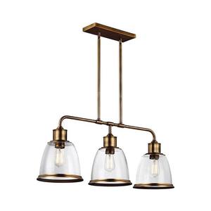 Lustră pe tijă HOBSON Feiss FE-HOBSON-3P-AB, 3xE27/60W/230V, bronz imagine