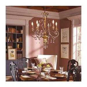 Quoizel QZ-MARQUETTE6-A - Candelabru suspendat pe lanț MARQUETTE 6xE14/60W/230V bronz imagine