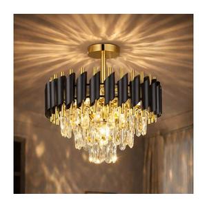 Brilagi - Lustru aplicat ECLIPSE, 5 x E14, 10 W, 230 V, Ø 38 cm, negru/auriu imagine