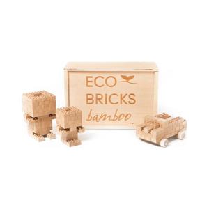 Set de construcții din lemn ECO BRICKS, 145 piese imagine