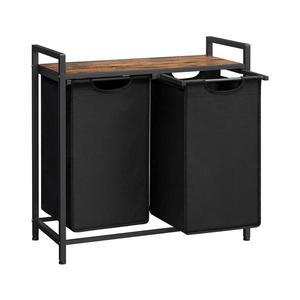 Coș pentru rufe REX, maro/negru imagine