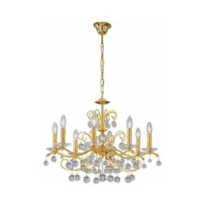Kolarz CARMEN 3234.88.3.KoT - candelabru de cristal suspendat pe lanț, 8xE14/60W/230V, placat cu aur 24K imagine