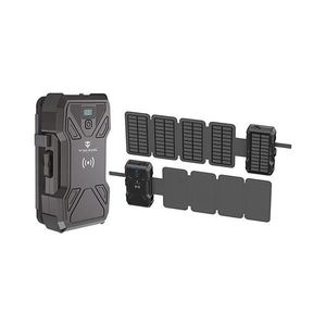 Powerbank Viking cu lanternă LED, încărcare wireless și panou solar, Power Delivery 15W/30000mAh imagine