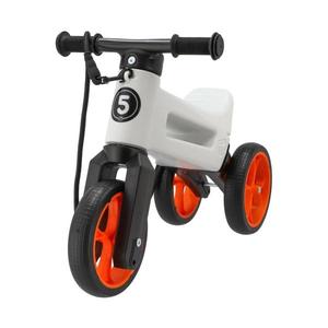 Funny Wheels - Bicicletă fără pedale 2-în-1 RIDER SUPER SPORT alb/negru/portocaliu imagine