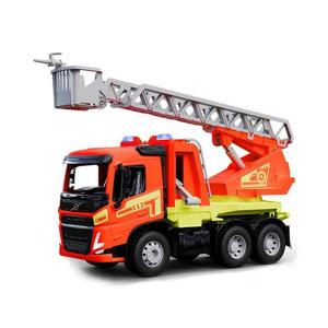 Mașină de pompieri Volvo cu scară, 48 cm, portocalie imagine