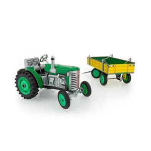 Tractor cu remorcă cu cheiță KOVAP verde/galben imagine