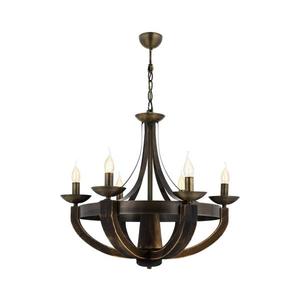 Lustru KOBE pe lanț 6xE14/40W/230V maro imagine