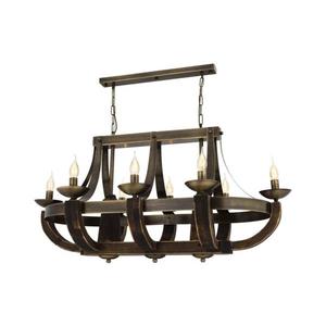 Candelabru pe lanț KOBE, 8xE14/40W/230V, maro imagine