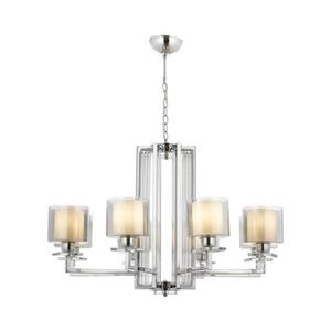 Lustră cu lanț VARANA 8xE27/40W/230V crom lucios imagine