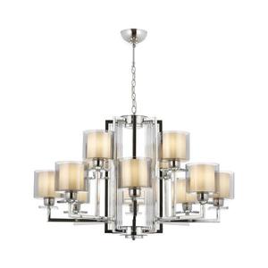 Lustră VARANA cu lanț, 12 x E27 (max. 40 W), 230 V, crom lucios imagine