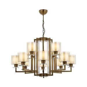 Candelabru cu lanț VARANA, 12xE27/40W/230V, bronz imagine