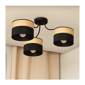 Plafonieră aplicată ALBA 3xE27/15W/230V Ø 66 cm negru/maro imagine