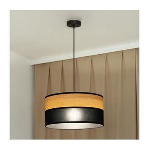 Lustră suspendată pe cablu ALBA, 1x E27, 15 W, 230 V, Ø 45 cm, negru/maro imagine