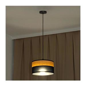 Lustră suspendată pe cablu ALBA 1xE27/15W/230V Ø 25 cm negru/maro imagine