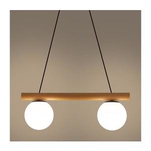 Pendul cu cablu WOODSTOCK 2xE27/15W/230V lemn/negru imagine