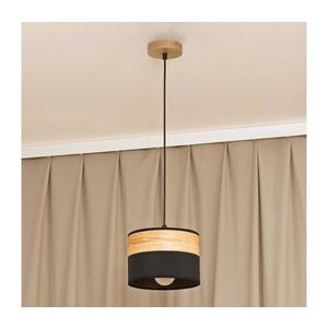Pendul cu cablu ALBA 1xE27/15W/230V, Ø 20 cm, negru/maro imagine