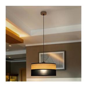 Suspensie pe cablu ALBA 1xE27/15W/230V Ø 45 cm negru/maro imagine