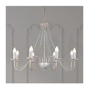 Candelabru pe lanț MALBO 8xE14/10W/230V alb/auriu/patină imagine