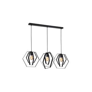 Lustră pe cablu HEXAGON 3xE27/60W/230V negru imagine