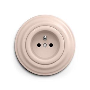 lap - Priză retro de perete cu ramă, 230 V, roz vintage imagine