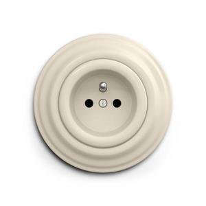 lap - Priză retro de perete cu ramă 230V bej imagine