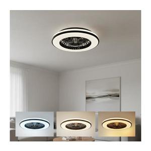 Plafonieră LED dimabilă cu lator VENTELUX, 48W/230V, negru + telecomandă imagine