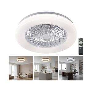 VENTELUX Plafonieră LED cu dimmer și lator, LED/24W/230V, argintie + telecomandă imagine