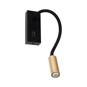 32519 - Lampă flexibilă LED TONIL, 3, 3 W, 230 V, negru/auriu imagine