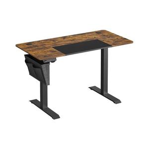 Birou cu înălțime reglabilă SOLEA-X maro/negru imagine