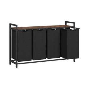 Coș pentru rufe REX, maro/negru imagine