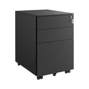 Comodă mobilă de birou SECURIO, neagră imagine
