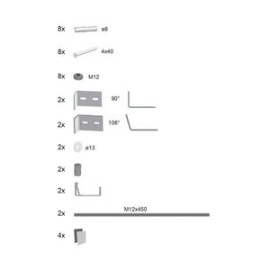 Ravak B28000000N - Set de fixare pentru panouri la căzi AVOCADO, 40 buc. imagine