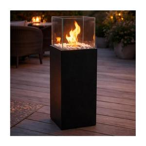 Șemineu pe bioetanol ALICANTE 26, 5 x 80, 5 cm, 2 kW, negru + husă de protecție imagine