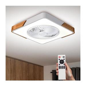 Brilagi-LED Lampă cu lator, reglabilă, LED/30W/230V 3000-6500K, alb/stejar + telecomandă imagine