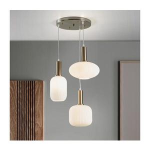 ONLI - Pendul DOROTY 3xE27/15W/230V, alb/crom lucios imagine