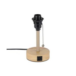 Brilagi - Lampă de masă cu port USB TABLON 1xE27/25W/230V stejar/bej imagine