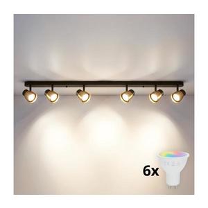Brilagi - Spot LED RGBW reglabil NUGGET 6xGU10/6W/230V negru/auriu imagine