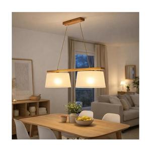 Lustră pe cablu AIDA 2xE27/60W/230V Ø 35 cm stejar imagine