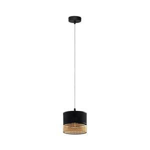 Pendul cu cablu PAGLIA 1xE27/15W/230V negru/ratan imagine